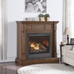 Duluth Forge Dual-Fuel Ventless Gas Fireplace with Mantel, 32,000 BTU, Remote, Walnut Finish (FDI32R-M-WN) - Image 9