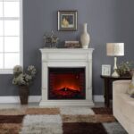 Duluth Forge Full-Size Electric Fireplace with Mantel, 1,350 W, Antique White Finish (EL1350-2-AW) - Image 5