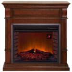Duluth Forge Full-Size Electric Fireplace with Mantel, 1,350 W, Apple Spice Finish (EL1350-4-AS)