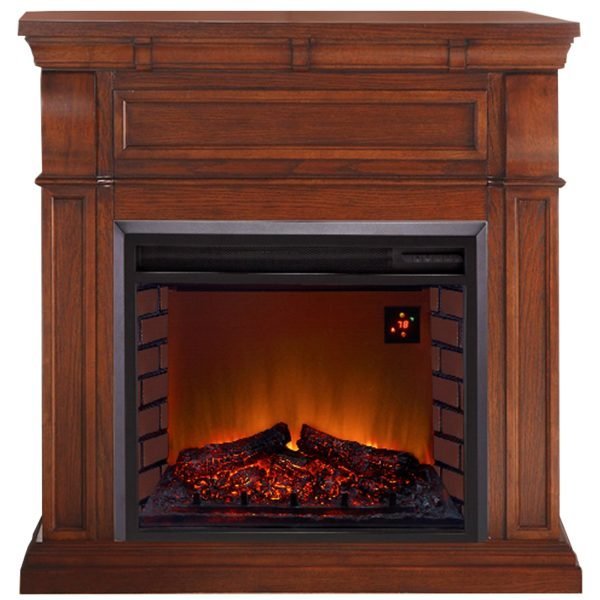 hw-389-image-1.jpg Duluth Forge Full-Size Electric Fireplace with Remote, 1,350 W, Auburn Cherry Finish - Image 1