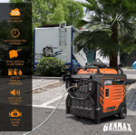 Genmax Portable Inverter Generator, 11000W Tri-Fuel, Remote Start, CO Sensor, Pure Inverter Power - Image 3