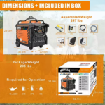Genmax Portable Inverter Generator, 11000W Tri-Fuel, Remote Start, CO Sensor, Pure Inverter Power - Image 4