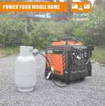 Genmax Portable Inverter Generator, 11000W Tri-Fuel, Remote Start, CO Sensor, Pure Inverter Power - Image 7