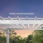 Hawthorne 14 x 12 Steel Pergola with Sail Shade Canopy and PowerPort, White - Image 9