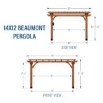 Beaumont 14 x 12 Cedar Wood Pergola with PowerPort (3 Sockets, 3 USB) - Image 10