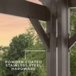 Ashford 14ft x 12ft Traditional Steel Pergola with Sail Shade Canopy and PowerPort - Image 11
