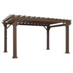 Ashford 14ft x 12ft Traditional Steel Pergola with Sail Shade Canopy and PowerPort - Image 2