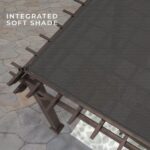 Ashford 14ft x 12ft Traditional Steel Pergola with Sail Shade Canopy and PowerPort - Image 7