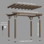 Somerville 14 ft x 10 ft Pergola in Barnwood Stain With PowerPort - Image 2