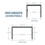 Somerville 14 ft x 10 ft Pergola in Barnwood Stain With PowerPort - Image 4