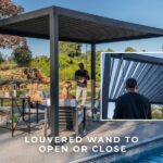 Sarasota 14 ft x 10 ft Steel Louvered Pergola With Integrated Drainage - Image 11