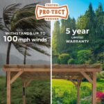 Delray 14 x 10 ft Pergola with PowerPort Outdoor Shade Structure - Image 12
