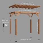 Delray 14 x 10 ft Pergola with PowerPort Outdoor Shade Structure - Image 3
