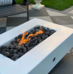 The Outdoor Plus 84 in Del Mar Concrete Gas Fire Pit Table with 65,000 BTU Burner - Image 4