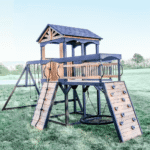 Backyard Discovery Timber Crossing Cedar Swing Set With Clubhouse, Slide and Disc Swing - Image 5