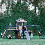 Backyard Discovery Timber Crossing Cedar Swing Set With Clubhouse, Slide and Disc Swing - Image 6