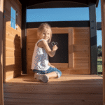 Canyon Creek All-Cedar Swing Set Playset with Rock Wall, Belt and Web Swings, Wave Slide and Play Kitchen - Image 6