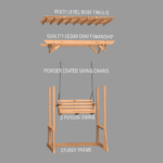 Backyard Discovery Callahan Cedar Wood Pergola Swing Bench, 2-Person, 600 lb Capacity - Image 11