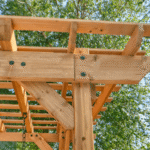 Backyard Discovery Callahan Cedar Wood Pergola Swing Bench, 2-Person, 600 lb Capacity - Image 5