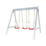 Sportspower Vinyl-Covered Wood Swing Set with Three Adjustable Blow-Moulded Seats - Image 11