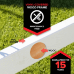 Sportspower Vinyl-Covered Wood Swing Set with Three Adjustable Blow-Moulded Seats - Image 5