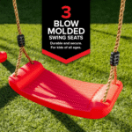 Sportspower Vinyl-Covered Wood Swing Set with Three Adjustable Blow-Moulded Seats - Image 6