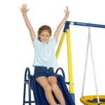 Sportspower Super 10 Metal Swing Set with Toddler Swing, Wave Slide, Glider and Seesaw - Image 6