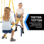 Sportspower Super 10 Metal Swing Set with Toddler Swing, Wave Slide, Glider and Seesaw - Image 7