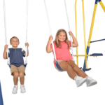 Sportspower Super 10 Metal Swing Set with Toddler Swing, Wave Slide, Glider and Seesaw - Image 8