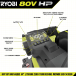 RYOBI 80V HP Brushless 54 in Cordless Electric Zero-Turn Ride-On Mower with Mulch Kit - Image 5