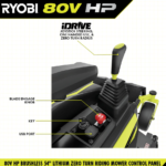 RYOBI 80V HP Brushless 54 in Cordless Electric Zero-Turn Ride-On Mower with Mulch Kit - Image 8