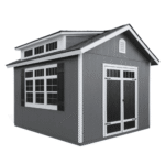 Handy Home Windemere 10 ft x 12 ft Wood Storage Shed with Dormer and Double Doors