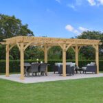 Yardistry Meridian 10 ft x 22 ft Premium Cedar Pergola with Natural Cedar Stain - Image 2