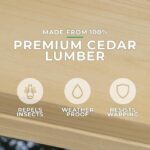 Yardistry Meridian 10 ft x 22 ft Premium Cedar Pergola with Natural Cedar Stain - Image 4
