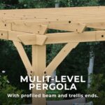 Yardistry Meridian 10 ft x 22 ft Premium Cedar Pergola with Natural Cedar Stain - Image 5