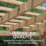 Yardistry Meridian 10 ft x 22 ft Premium Cedar Pergola with Natural Cedar Stain - Image 6