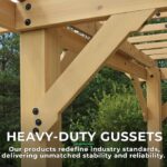 Yardistry Meridian 10 ft x 22 ft Premium Cedar Pergola with Natural Cedar Stain - Image 9