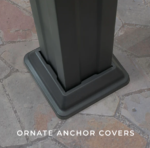 Backyard Discovery Stratford 12 x 10 ft Black Steel Pergola with Sail Shade Canopy - Image 4