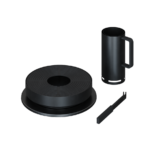 OFYR Tabl'O Table Grill in Black Coated Steel with Heat-Resistant Board